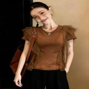 연습복 여성 댄스복 줌바 댄스옷 댄스상의 라인댄스 반팔