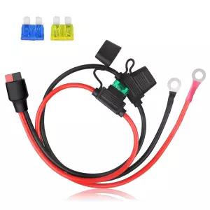 10AWG 45A 커넥터와 O 링 단자 앤더슨 포트 듀얼 포지티브/네거티브 ATC 스타일 퓨즈 홀더 케이블 휴대용