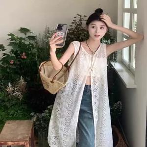 시스루레이어드원피스 나시 뷔스티에 휴양지 휴양지룩 롱원피스