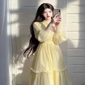 화사한봄롱원피스 레이스쉬폰원피스 바캉스룩 바캉스 해변