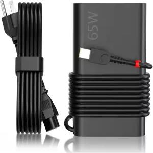 새로운 슬림 65W USB C 노트북 충전기 레노버 씽크패드 요가 크롬북 컴퓨터 타입 고속 충전 전원 코드