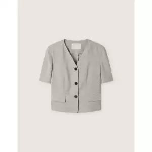 ROEM 브이넥 조직감 반팔자켓 RMJKG37R12