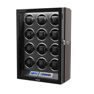 키 잠금, LCD 화면, 리모컨, LED 조명, 조절 가능한 시계 베개 및 범용 시계용 6/9/12 자동 시계용 DUKWIN 시계 와인더