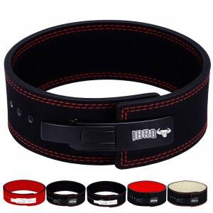 IBRO 파워 팅 레버 짐 벨트 u2013 8MM, 10MM 또는 13MM 익스트림 헤비 듀티 정품 가죽 - 스쿼트 데드 트 바디빌딩 웨이트 IPF 스트롱맨 남성용