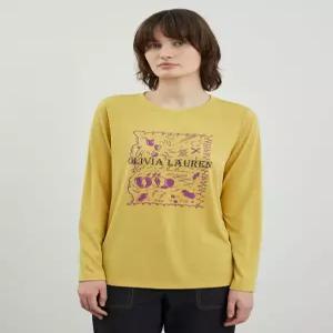 [올리비아로렌]린넨 티셔츠_VOBAL4M3121_KG