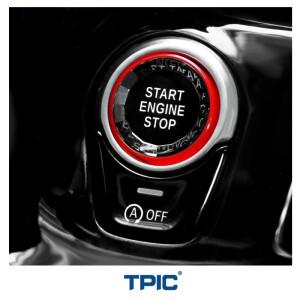 TPIC 자동차 크리스탈 엔진 시동 정지 스위치 단추 커버 액세서리 BMW 호환 호환 F30 F20 E90 E92 E93 E84