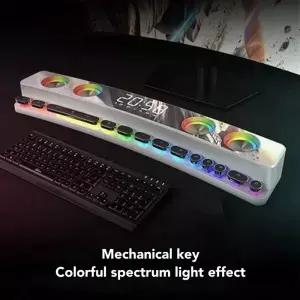 RGB PC 게임용 스피커 FM 라디오 HD 디스플레이 멋진 HiFi 스테레오 컴퓨터 태블릿용 노트북용 유선 사용