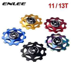ENLEE 11T 13T 자전거 변속기 휠 리어 디레일러 베어링 CNC 가공 풀리 로드 바이크 가이드 롤러 시마노