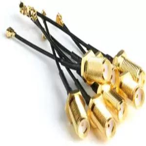 HiLetgo 5pcs U.FL-1에서 SMA까지 암컷 피그테일 안테나 Wi-Fi 동축 저손실 케이블 6인치(15cm)