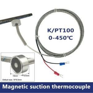 자기식 열전대 타입 K /pt100 -200+450 ° C 휴대용 표면 온도 센서 DIA 20mm 차폐형 미니어처 커넥터
