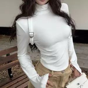 목폴라 슬림 멜빵포인트 얇은 긴팔티셔츠 NF-85이너 목티 폴라 이너 텐셀 반티