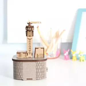 영공방 오르골만들기 DIY 회전 우드 인천 국제공항 (YM957)집들이선물 꾸미기 침실 만들기 키트 만들기수업
