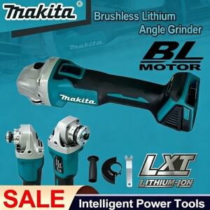 Makita DGA404 100MM 브러시리스 전기 앵글 그라인더 금속 목재 무선 연삭 연마 절단기 전동 공구
