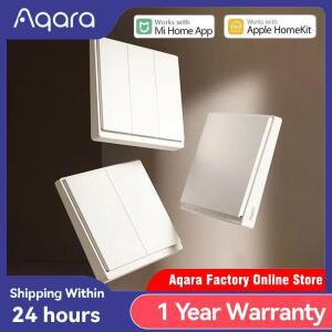 최신 Aqara 스마트 벽 스위치 E1 ZigBee 홈 무선 조명 Xiaomi Mi Home homekit 용 중립 없음 화재 와이어
