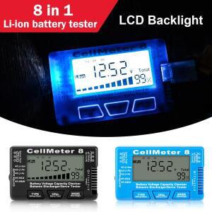 CellMeter-8 LCD 디지털 배터리 용량 검사기 RC 1-8S 전압 테스터기 미터 LiPo 리튬 이온 NiMH
