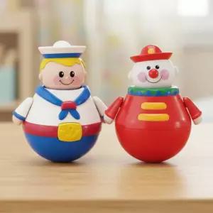 톨로 회전 오뚜기 뽀빠이 삐에로 오뚝이 차임벨 딸랑이 안넘어지는 인형 감각발달 장난감