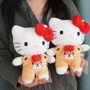 ( )멜빵 키티 고양이 인형 굿즈 24cm HELLOKITTY 캐릭터 애착 안고자는 봉제 중형 템