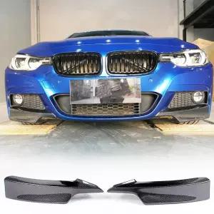 MCARCAR KIT 카본 파이버 프론트 범퍼 스플리터 BMW 3 시리즈 F30 M 스포츠 세단 2012-2018 320i 325i 328i