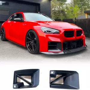 BMW G87 M2 베이스 쿠페 2도어 2022-2024 섬유유리 전면 에어벤트 흡입 덕트 삽입물 범퍼 스플리터