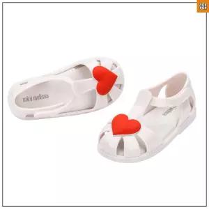토박스 미니멜리사 힙 하트 플랫슈즈 베이비 화이트 MSKCG2TSHB11WHT 1061974