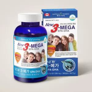 캐나다 살몬오일 오메가3 1000mg New3-MEGA EPA DHA 비타민E 180정