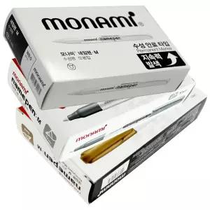 모나미 네임펜 M 1타(12개입) 금,은,백