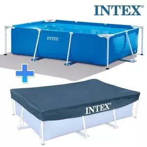 [인텍스]INTEX 인텍스 네오 패밀리 프레임풀 대형 + 덮개 조립식 야외 수영장 28272 (3m x 2m)