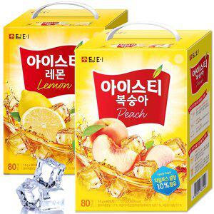 [신세계몰]담터 아이스티  복숭아 홍차 80T + 레몬 홍차 80T