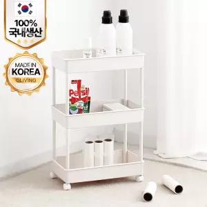 심플 이동식 트롤리 틈새 바퀴달린 선반 기저귀선반 트레이