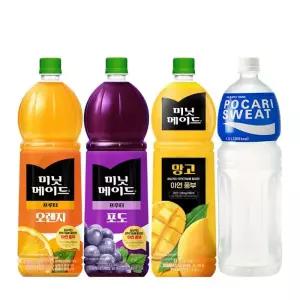 미닛메이드 1.5L 오렌지+포도+망고+포카리스웨트 총 4패트