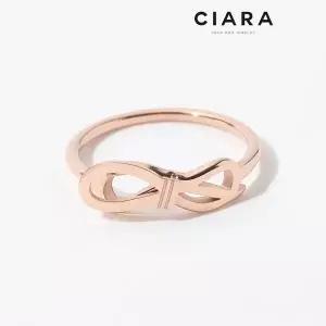 [하프클럽/]CIARA 써지컬스틸 Cologne 리본포인트 심플 반지