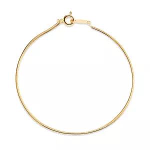 14K 글로시 1.2mm 스네이크 뱀줄 체인 팔찌 IRB40645