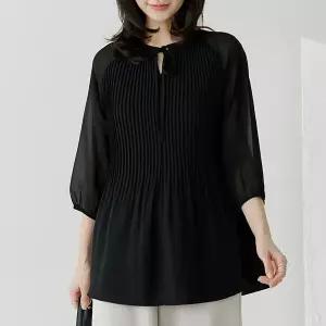 (~100size)렛플리츠쉬폰블라우스 TBC2002