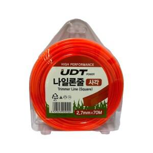 UDT예초기액세서리 나일론줄 2.7mm - 70M(사각형) 1개