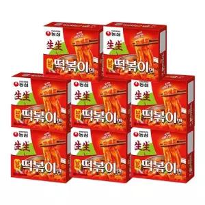 농심 생생납작 떡볶이면 258g x 8개