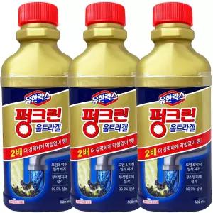 유한락스 펑크린 울트라겔 배수구세정제 본품 500ml 3개