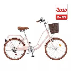 [삼천리자전거]자스민 22인치 7단 삼천리 바구니 시티 자전거 2026 - 완조립 본사직영몰