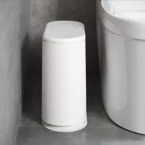 쓰레기통 15L 베르 틈새 슬림 원터치 휴지통 밀폐