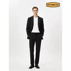 [INTERMEZZO]네추럴 스트레치 트윌 조직 사계절 수트 IMGASU501F 블랙_P420388692