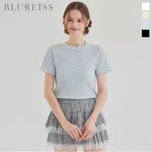 [블루레이스] 링클 웨이브 트리밍 티셔츠_B6M3TS9541