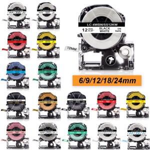 1pcs 12mm SS12KW 테이프 6/9mm 라벨 ST9KW ST6KW LK-4WBN ST12KW SC12YW SC12BW 엡손 LW-300 LW-400 라벨