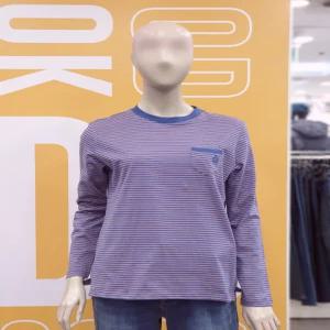 [뱅뱅]뱅뱅)봄여성 배색스트라이프 긴팔 티셔츠 CTM105