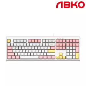 앱코 MK108 저소음 사무용 키보드 베이비핑크 멤브레인