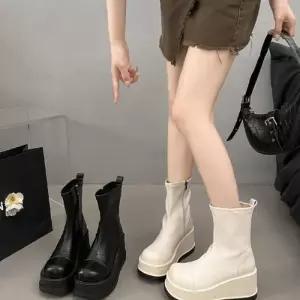 여성 하계 통굽 슈즈 워커힐 신발 워커 앵클부츠 MF2