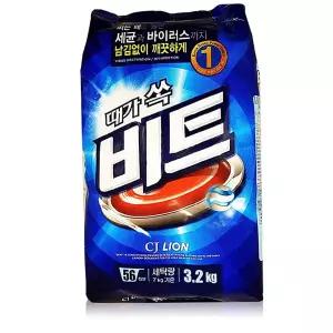학교 가루세제 세탁세제 가루 비트 때가쏙 세탁 세제 3.2kg 찌든때 약알카리성 서치72