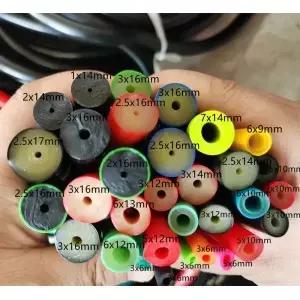 미터 스피어 낚시 고무 튜브 건 밴드 탄성 라텍스 6x2mm