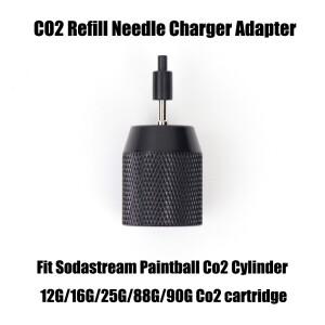 페인트볼 탱크용 CO2 리필 니들 충전기 어댑터 3/8-24UNF 카트리지 88G CO2 카트리지 소다 CO2 실린더