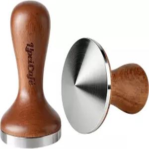 리파이 카페 51mm 에스프레소 변조기 유로 커브 베이스가 있는 304 스테인리스 스틸 커피 단단한 나무