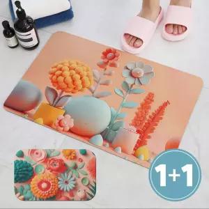 로에드 1+1 빨아쓰는 규조토 발매트 욕실 3D 규조토발매트 주방발매트 화장실발매트 빨아쓰는규조토발매트