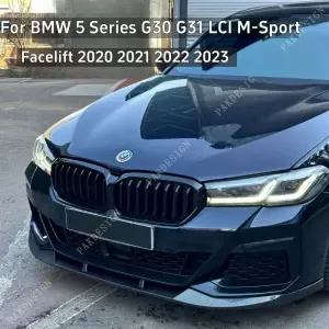 MP 스타일 프론트 범퍼 립 스포일러 스플리터 바디 키트 BMW 5 G30 G31 LCI 520i 520d 530i 530d M550i - A